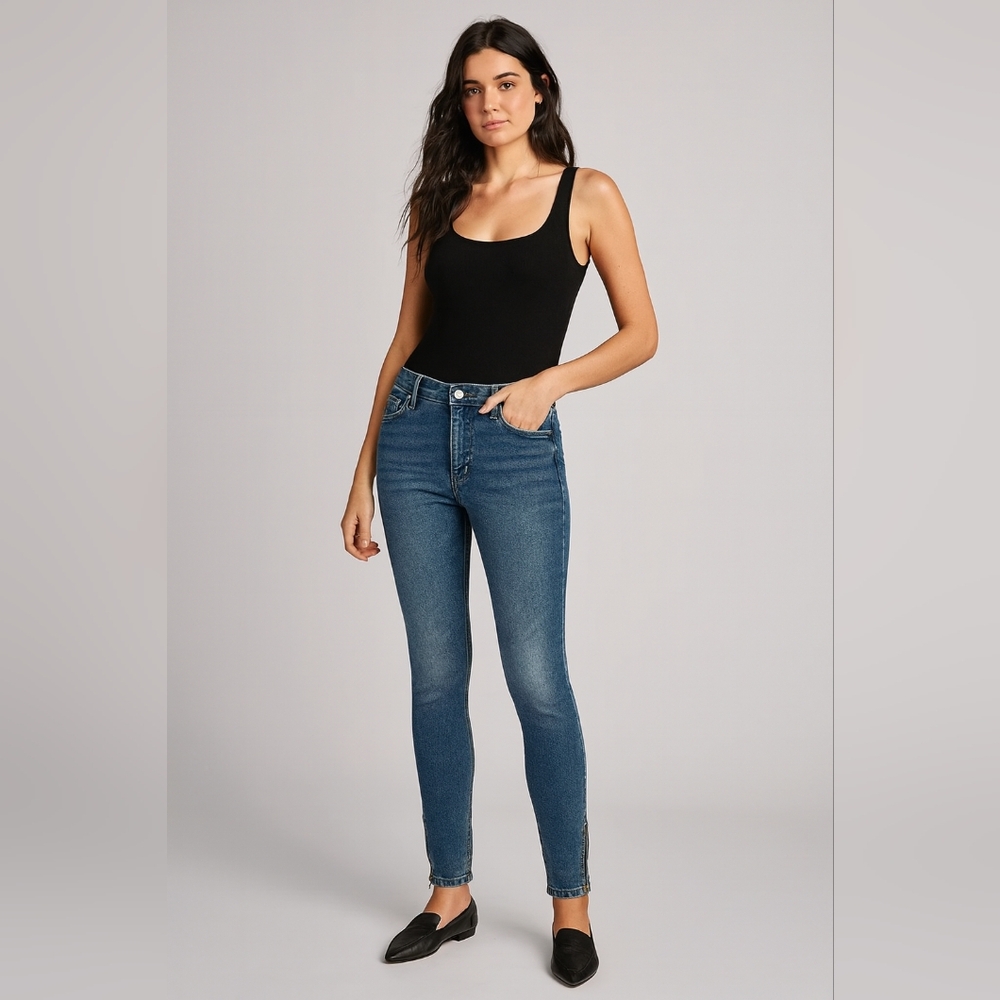 Jen7 Blue Ankle Skinny Jeans Size 10